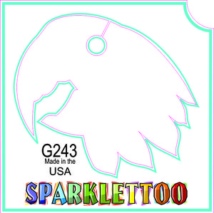 212 MAIN FDA Safe Temporary Glitter Tattoos - 3-Ply Parrot Shape, 1.5x2.3x2.3 in, Glitter Look, Pack of 100 (for Men's Costumes & Special Occasion Accessories)