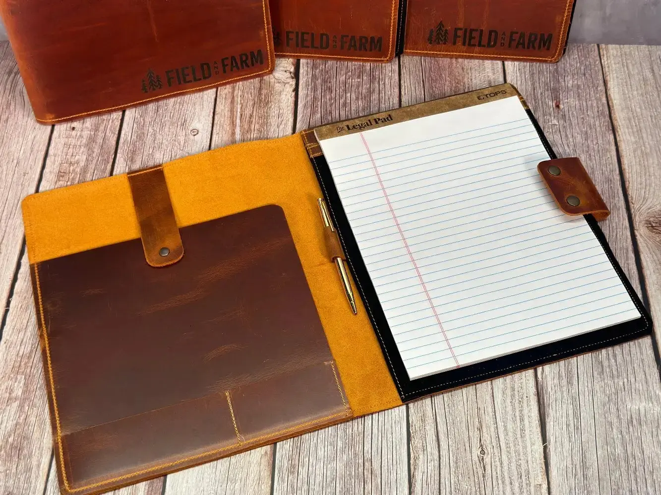 Personalized Leather Portfolio with Notepad & Planner Personalized Leather Portfolio with Notepad & Planner