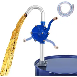 Orion Motor Tech 55 Gallon Drum Pump, Rotary Barrel Pump for Non Corrosive, Diesel, Motor Oil, Transmission Fluid, Fits 5 to 55 Gal Drums, Heavy Duty Aluminum Barrel Pump with 39.4" Discharge Hose