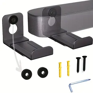 Universal Sound Bar Mount Under TV, Adjustable Wall Mount Bracket Accessories for Samsung, Vizio, Lg, Sony, Jbl, Bose, Fits 4.2"-6.1" Bars, Speaker Rack