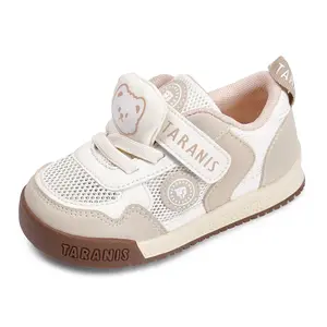 TARANIS Toddler Sneakers Boys Girls Wide Barefoot Casual Walking Shoes Non-Slip Cartoon Mesh Sneakers Breathable