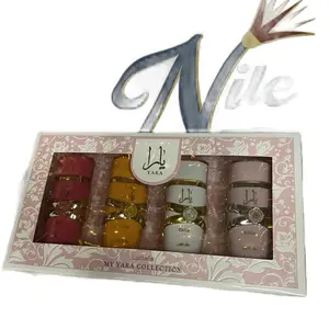 Lattafa My Yara Collection 4 Piece Set Eau de Parfum Spray for Women (0.85 Oz, Yara + 0.85 Oz, Yara Moi + 0.85 Oz, Yara Tous + 0.85 Oz, Yara candy)