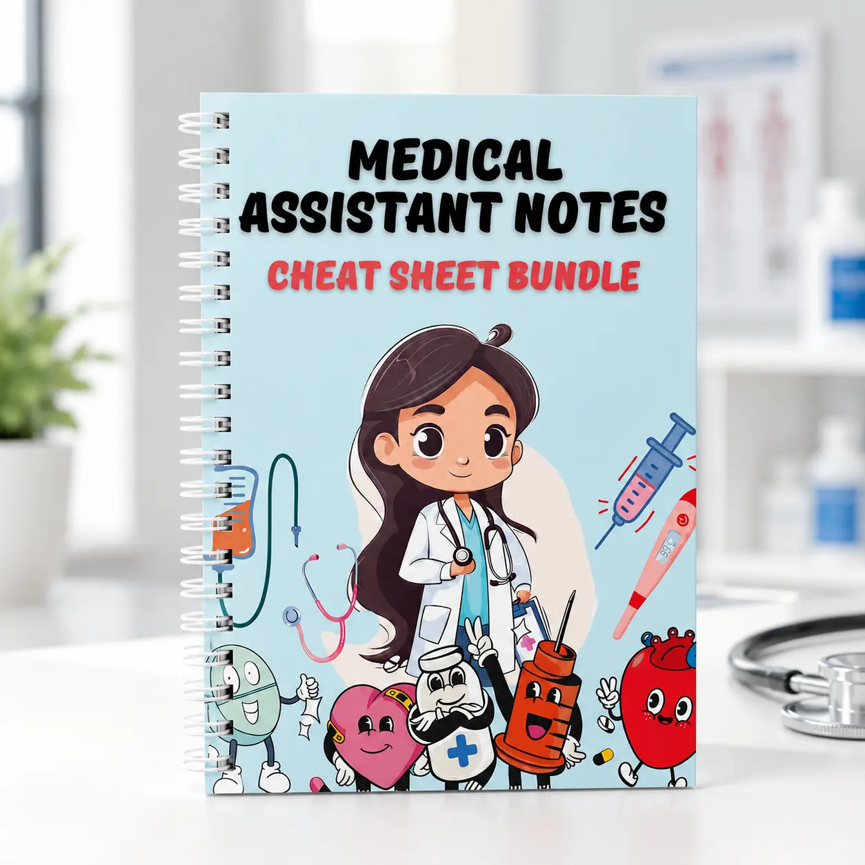 Medical Assistant Notes & Cheat Sheet Bundle, Study Guide and Quick Reference