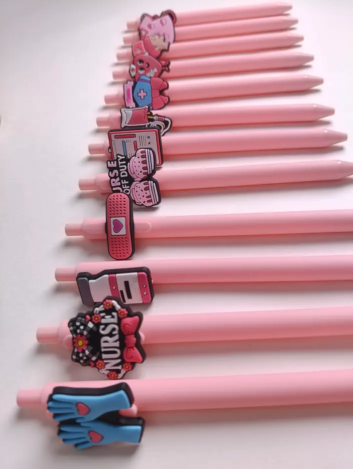 Noluck 12pcs Pink Nurse Doctor Writing Gel Pens Medical Record Pens Nurses Day Gift Mixed Colors Random Styles Great for Nurses, Medical Assistants And Students, Nurses Gadgets
