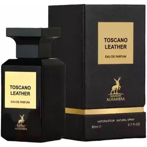 Maison Alhambra Toscano Leather EDP Perfume Spray - Luxurious Masculine Fragrant Men's Fragrance, 2.7 oz, New in Box