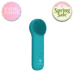 RIKI Radiant Silicone Face Cleansing System with Red and Blue LED Light Therapy, Gentle Heat, and Cooling Vibrations, IPX7 Waterproof, Ergonomic Design Facial Daily