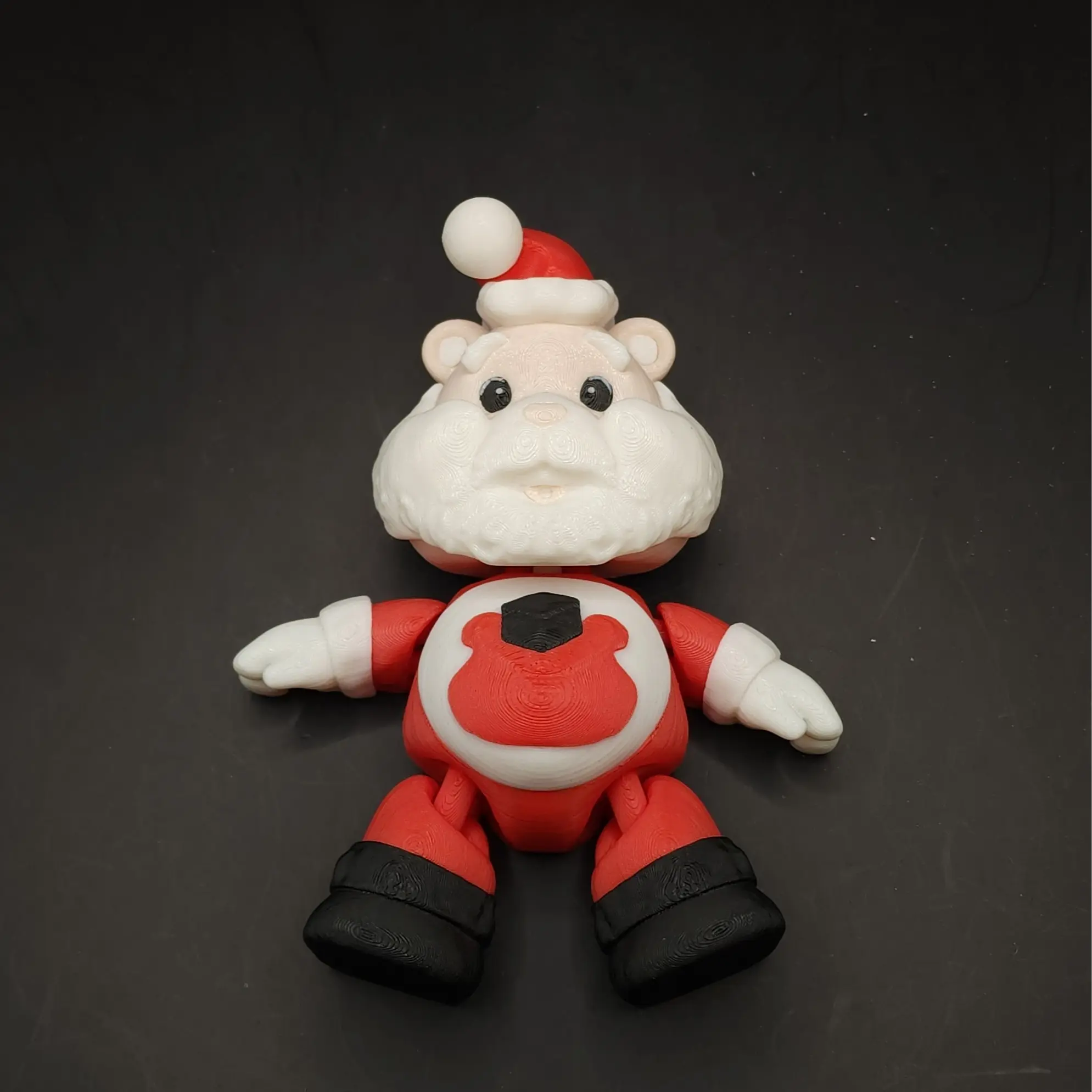 Articulating Santa Bear Figurine Collectable