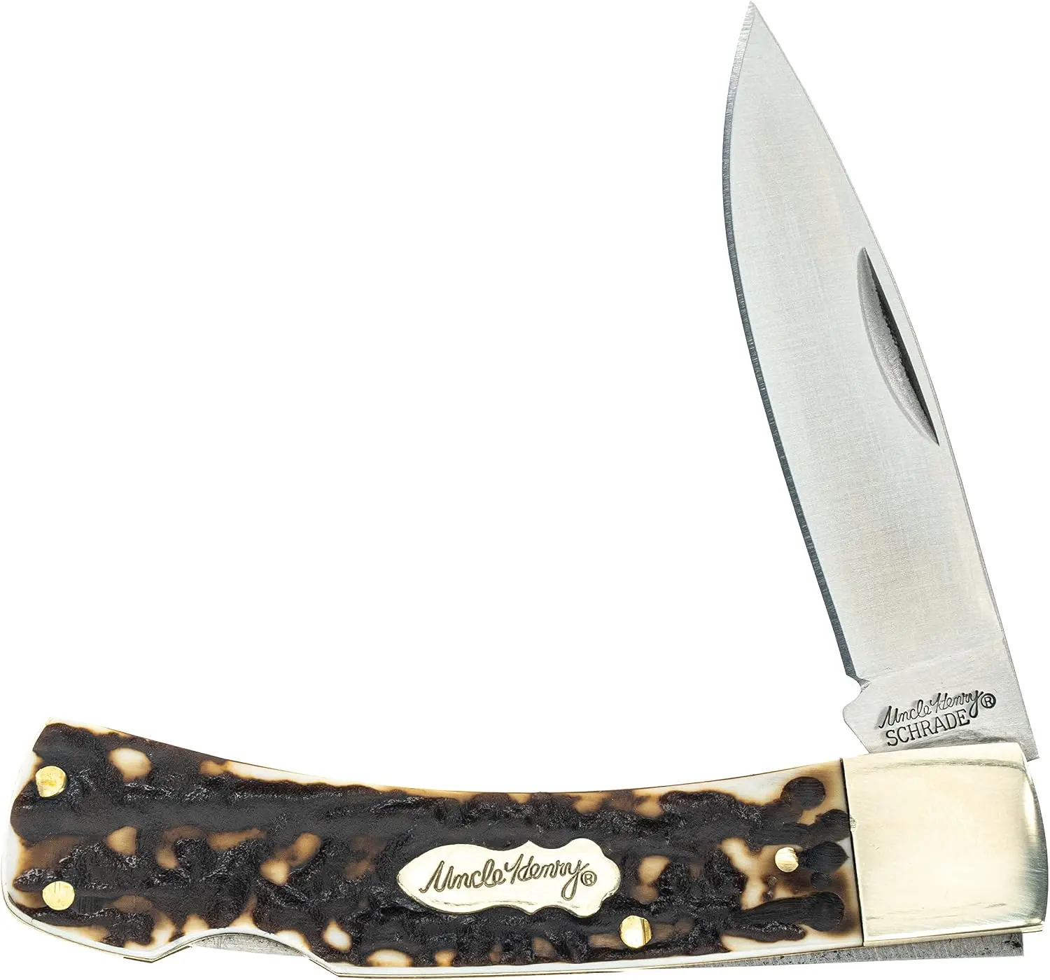 Next Gen Staglon 5UH Bruin 6.5in Folding Knife with 2.8in Stainless Steel Drop-Point Blade for Hunting, EDC