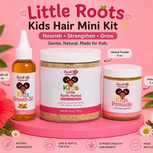 Kids Hair Care Mini Kit - Growth Oil, Pomade, Powder for Healthy Development & Loss Prevention