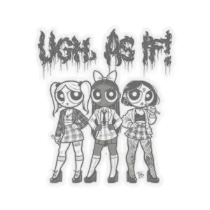 Parody 'Ugh As If' Stickers - Movie Outfits, Spoof Pic, Vinyl Decal, Laptop Sticker, Water Bottle Decal, Planner Sticker