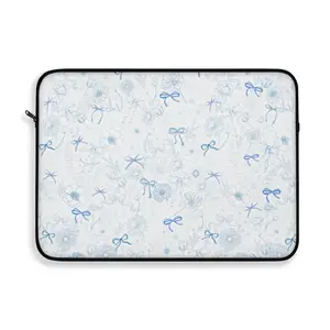 Coquette Laptop Sleeve, Blue bows Lap top Cover, preppy Cottagecore macbook cases, college accessories, best friend gifts for her