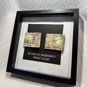 Cash flow creations Money art modern art display 10x10 frame hyper realistic prop money art Print
