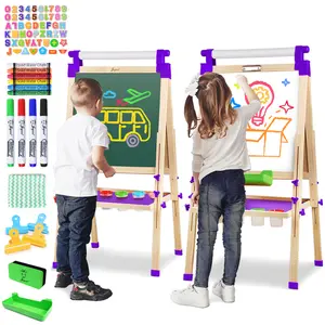 Joyooss Kids Easel Wooden Double-Sided with Paper Roll Joyooss 126 PURPLE
