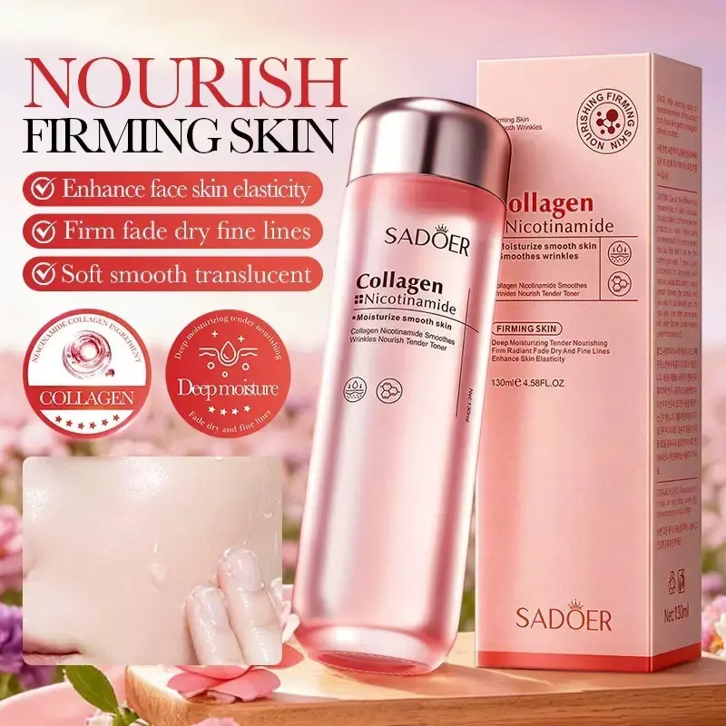 Korean Collagen Toner with Niacinamide 5.07 fl oz – Anti-Aging Facial Essence for Wrinkle Care, Fine Lines & Pore Minimizing – Hydrating Nourishing Face Mist for Dry Mature Skin, Daily K-Beauty Skincare Routine