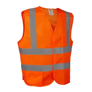 Class 2 Orange Breakaway Vest (5 Point Velcro) reflective safety reflective strip