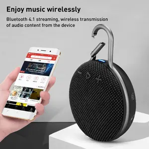 Compact and Powerful Sound Wireless Speaker with Micro SD USB Slot, Clip-On Strap, Portable Durable Shell, for Outdoor, Indoor, and Travel Use