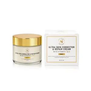 SOLCEGE Ultra Skin Corrector Cream -Vitamin C & E , Kojic Acid, Alpha-Arbutin, Glutathione, NAG – Support Hyperpigmentation, Brightening Glow, Hydration – 2 oz Smooth