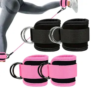 2pcs gym ankle straps, leg and hip strength training straps, sports protective gear, fitness accessories, men's and women's portable ankle covers, suitable for gym, outdoor, and home workouts
