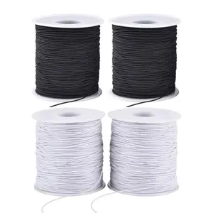 4Pcs Stretchy Bracelet String, 1mm Elastic String for Bracelets, 2 White & 2 Black Elastic Cord for Bracelets, Friendship Bracelet String, Tensile Strength String for Crafts, Necklaces & Beads - Home Improvement.