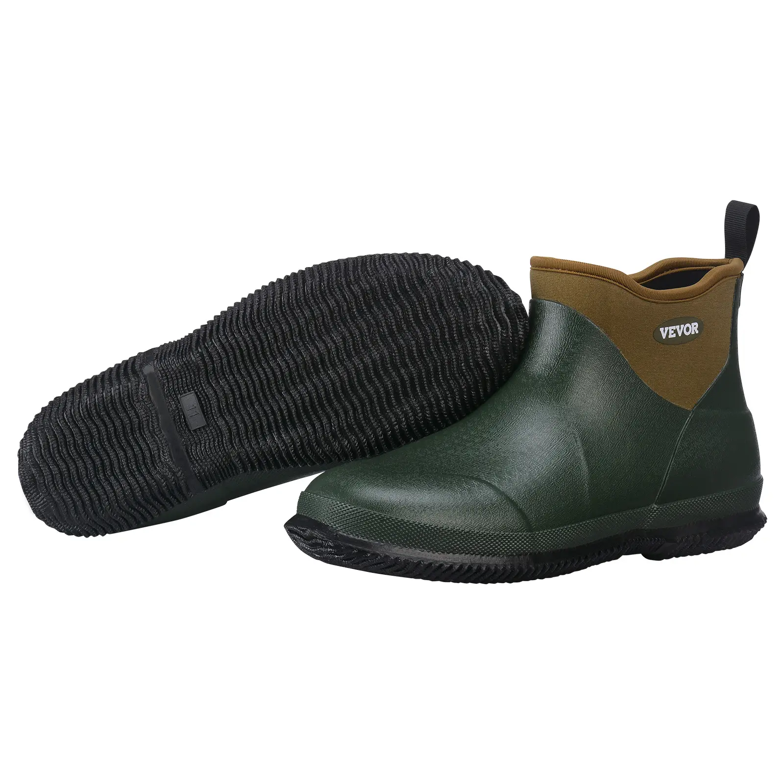 VEVOR Women's Deck Boots, Waterproof Fishing Rain Boots, Anti-Slip Ankle Rubber Boots, Gardening Insulated Mud Boots, Neoprene Rubber, Lightweight & Durable, for Manufacturing, Farming, Size 7 US