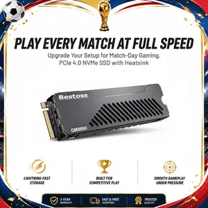 Bestoss GM988 H 1TB/2TB M.2 SSD with Heatsink for PS5/Gaming Consoles/PC,up to 7300mb/s NVMe M.2 PCIe Gen4 Internal Solid State Drive