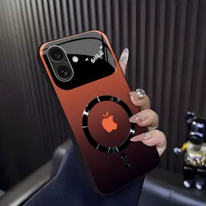Glossy Mirror Lens "SMILE" Series Luxury Gradient MagSafe Shockproof Cover for iPhone 17/16/15/14/13/12/11 Pro Max, Samsung S26Ultra/S25/24/23/22/21 952