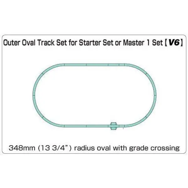 Kato 20-865 Unitrack N V6 Outer Oval Track Set, 13 3/4" (348mm) Radius