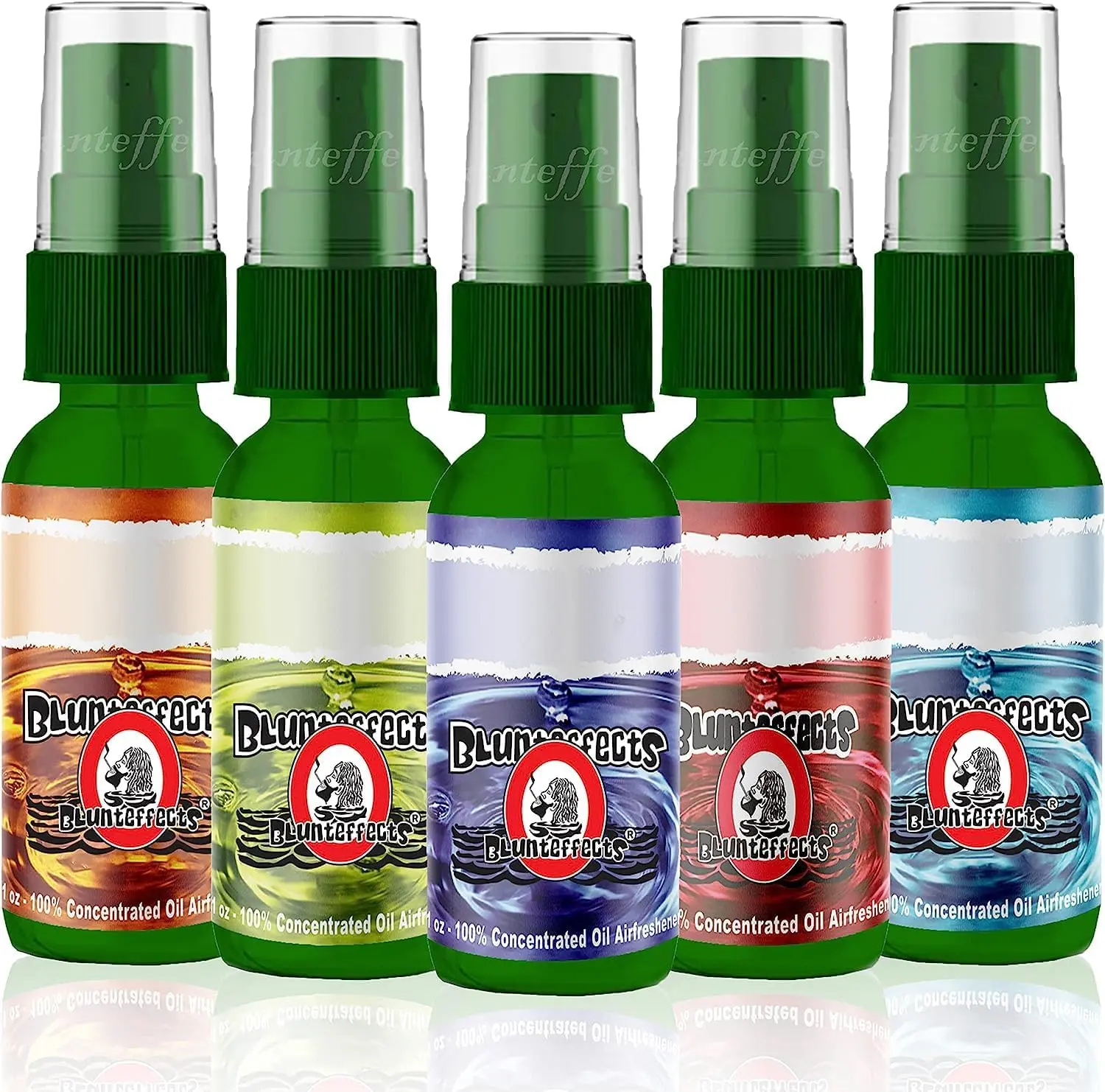 Blunteffects Oil-Based Concentrated Air Freshener Spray - 1 oz Odor Eliminator, Car Interior Spraying Deodorizer Fragrance, Scented Option for Car & Home, Assorted Scents Accessory, Cars Fragrance
