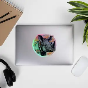 Boho-chic Rhino 2 Holographic stickers
