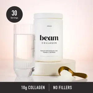 Beam Collagen Powder — 30 Servings for Skin, Hair, Nails & Joint Support (Unflavored, Biotin-Enhanced)