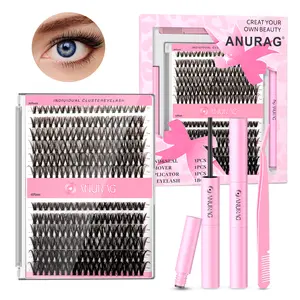 DIY Eyelash Extension Kit 240 Eyelash Kits Eyelash String D Curl 9-17mm 30-40D Individual Eyelashes with Eyelash Bonding and Sealing and Removal Eyelash Applicator Can be used at home DIY Eyelash Extensions，Christmas gifts, New Year gifts，#SummerVibes Cos