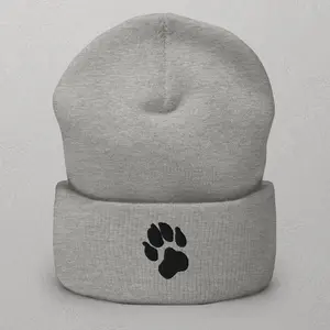 Custom Embroidered Paw Print Beanie