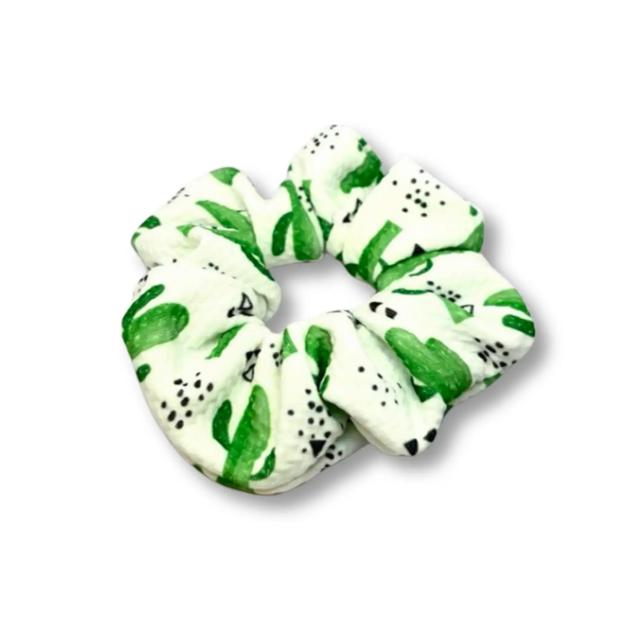 Mini White Cactus Scrunchie