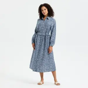 Women's Long Sleeve Button-Down Midi Shirtdress - Universal Thread