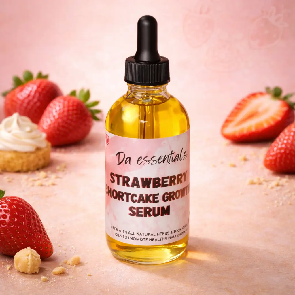 360 Wave Scented Strawberry Shortcake Growth Serum - Castor Oil Blend Haircare Treatment, Moisturizer for Hair Repair, Hydrating Hair Oil with Aroma & Moisture Locking Benefits
