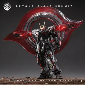 Collectible Mecha Figure: Shadow Eclipse Knight 1/100 Scale Display Model, High Precision Sci-Fi Art Statue, Office & Home Decor, Adult Gift (7.5in/19cm)
