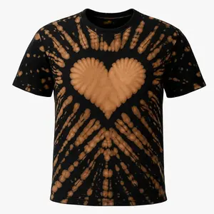 Handmade 100% Cotton Reverse Reverse Dye T-shirt - Soft and Versatile Design, Ideal for Casual Wear