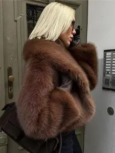 Women's Faux Fur Short Coat, Warm Loose Fit Winter Jacket, Luxurious Look, New Fashion Trendy Design, Perfect for Cold Weather