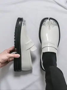 Men's Fashion Retro Split-Toe Loafers, Comfortable Breathable Daily Youth Casual Shoes, Stylish Vintage Style Sneakers