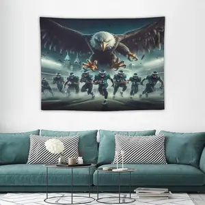 Philadelphia Tapestry Wall Hanging - Vibrant Sports-Themed Decor for Living Room, Bedroom, or Dorm - Polyester Fabric, Horizontal Design, Team Artwork, Living Room Artwork |     Team Spirit Decor |     Woven Texture