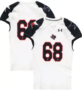 Texas Tech Red Raiders Team-Issued #68 White and Black Jersey from the 2013 NCAA Football Season - Size 50