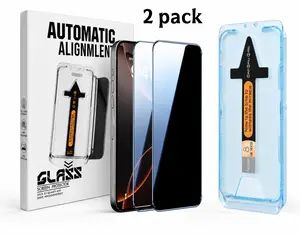 2 Pack Anti Spy  Tempered Glass Protector, HD  Anti-Peep Film for iPhone 17/16/15/14 Pro Max screen protector feel touch privacy proof impact easy installation tempered glass film phone removal