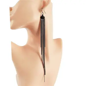 Runway Drip Long Tassel Dangle Earrings