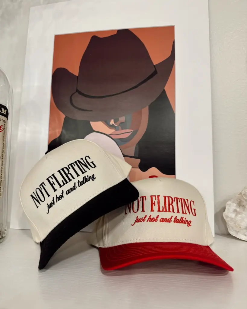 Not Flirting, just hot and talking Baseball hat Not Flirting, just hot and talking Baseball hat