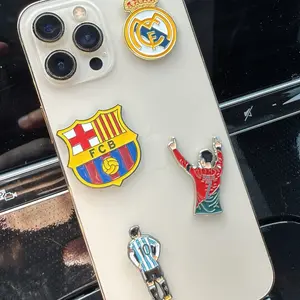 Metal Phone Sticker – Soccer - Decorative Adhesive Badge For Devices