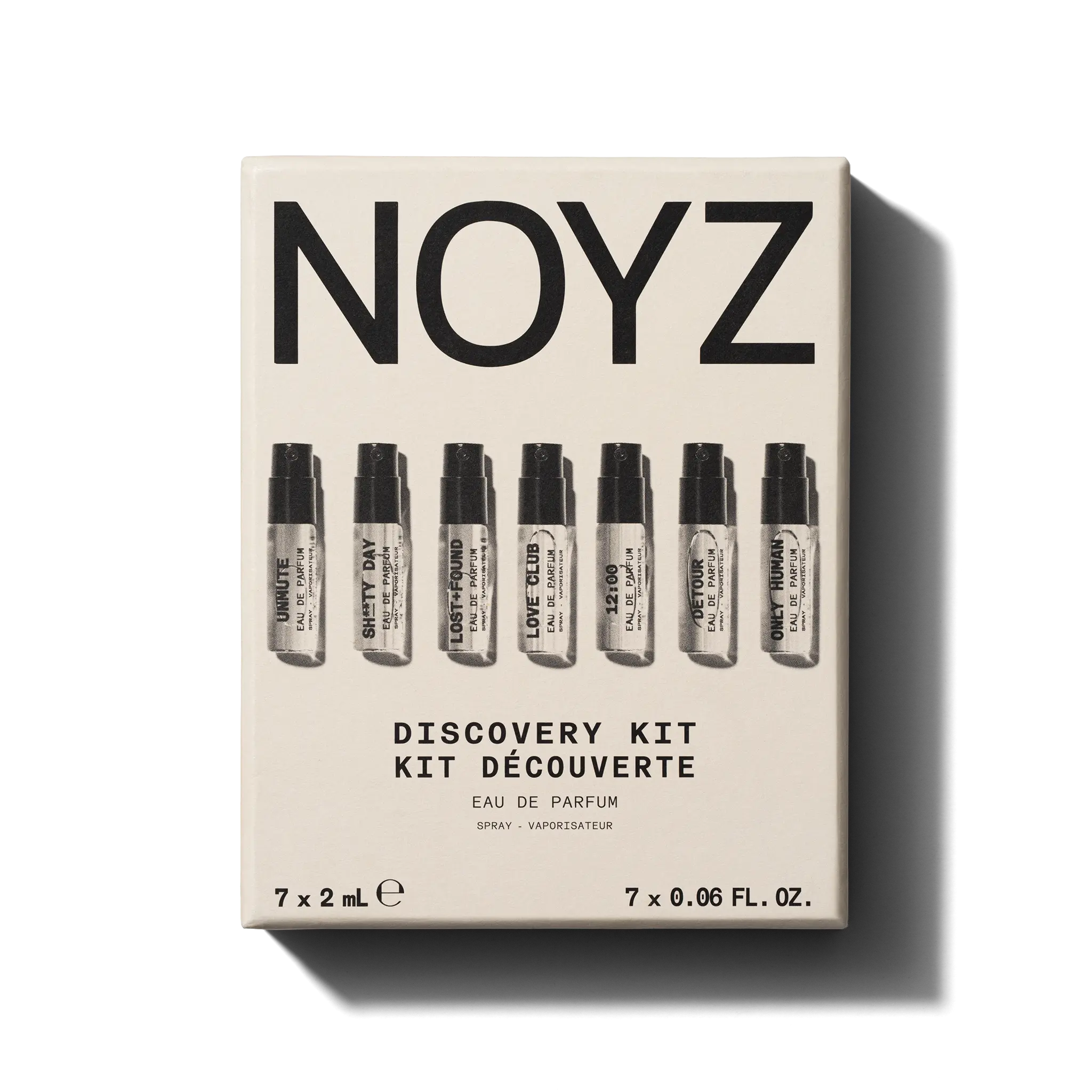 NOYZ 7-Pack 2ml Discovery Kit Vanilla Floral & More Eau De Parfum Spray Vials for Every Mood & Adventure