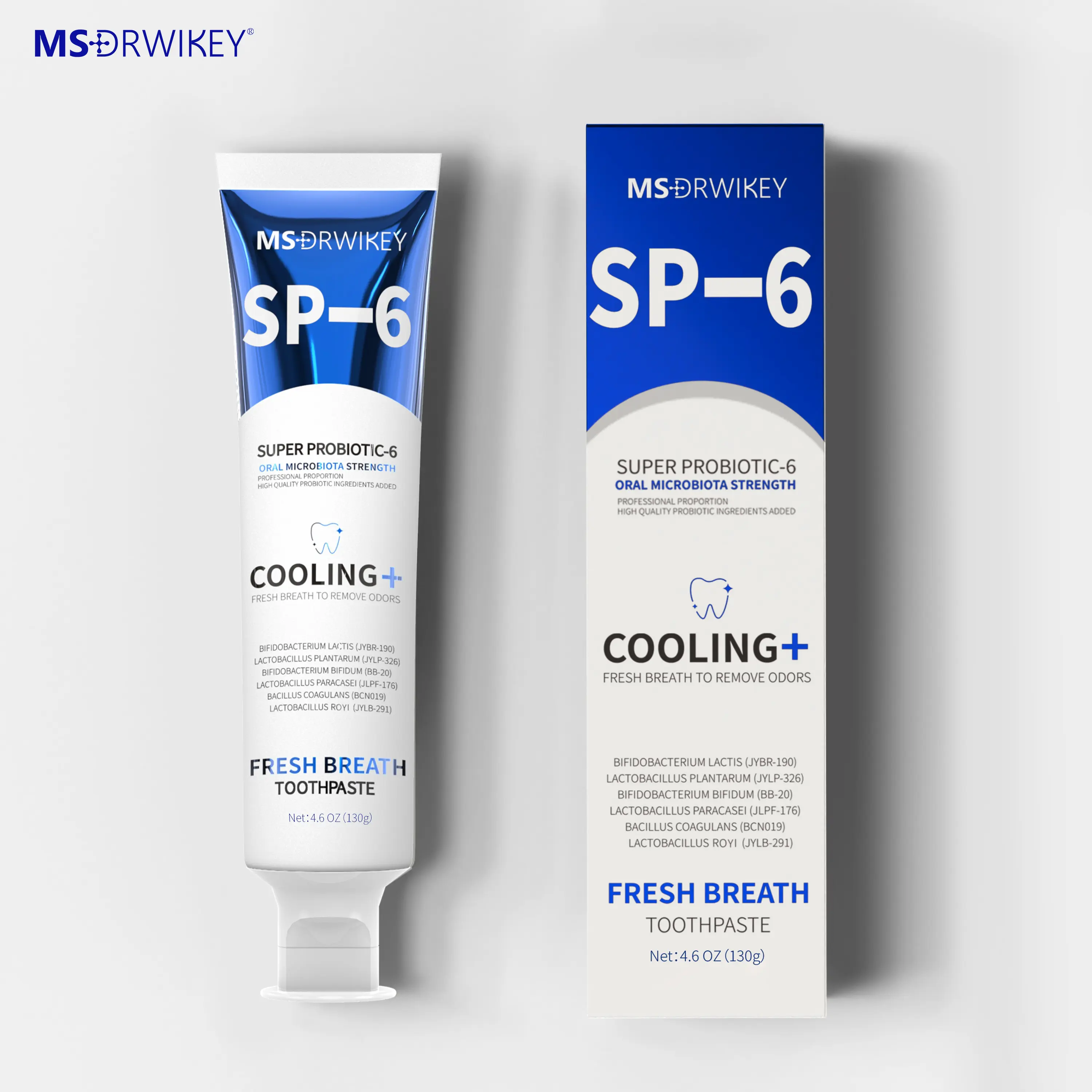MSDRWIKEY Fresh Breath Toothpaste | Dual Protection with Probiotics & Plant Extracts | Long-Lasting Freshness & Confident Smile