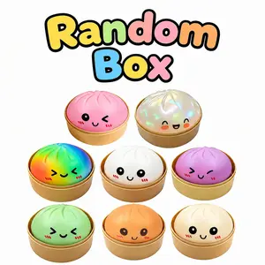 All styles Expressive Dumpling Squishy Mystery Box, Soft Sensory Fidget Steamed Bun Squeeze Tool for Adult Stress & Anxiety Relief, Ideal Graduation Gift & Surprise Gift