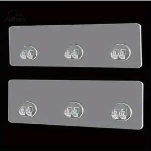 2-Pack Self Adhesive Shower Head Holder & Replacement Hooks, Waterproof No Drill Wall Mounted Bathroom Rack Organizer, Soap Dish Basket Hanger Hooks, Heavy Duty Sticky Hooks for Bathroom Toilet Kitchen Home Storage Accessories