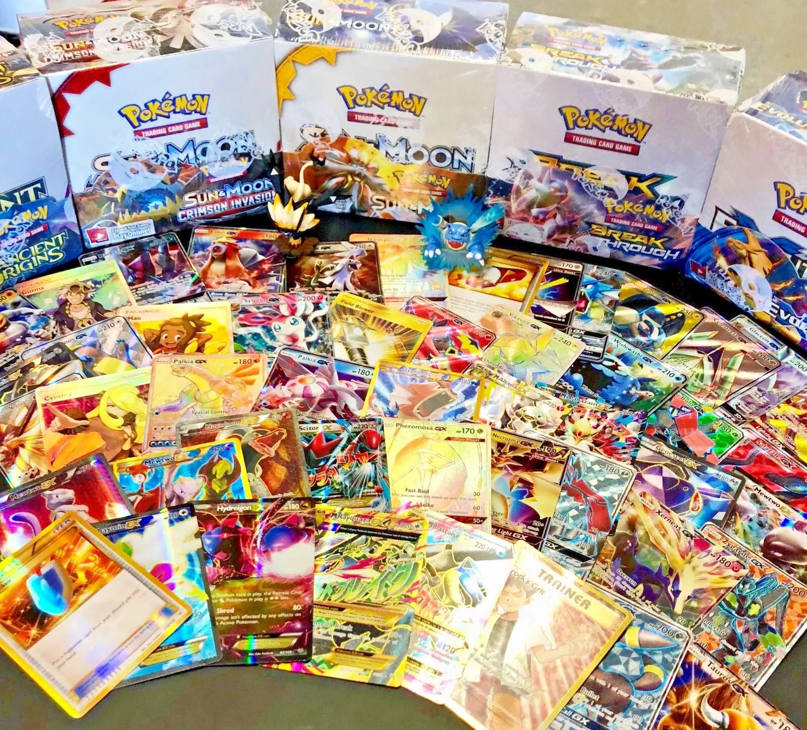 Pokemon Card Lot 100 OFFICIAL TCG Cards + Ultra Rare VMAX GX EX VSTAR OR V